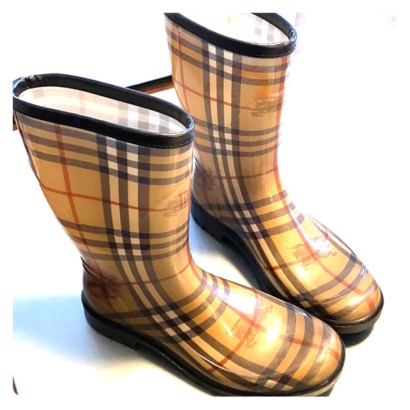 Burberry Nova Check Rain Boots - Picture 1 of 4